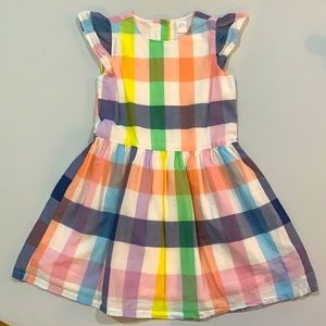 GAP Spring/Summer Dress Pastel Plaid Size Girls 5